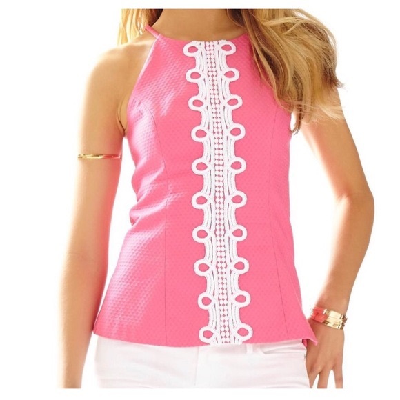 Lilly Pulitzer pink textured top - Picture 1 of 6